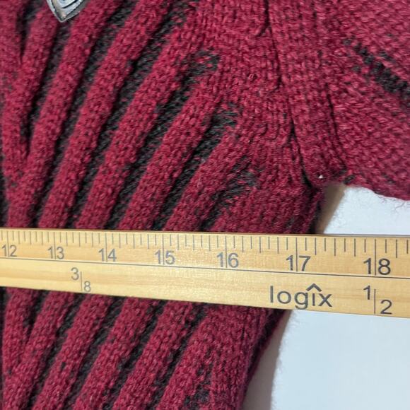 LCR Menswear Collection Cowl Neck Red Knit Pullover Sweater Women’s Size Large - Picture 5 of 7